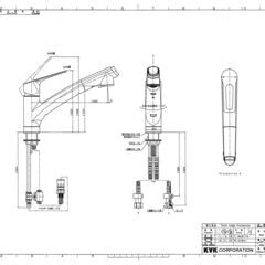 【限定2台】KVK　キッチン用シャワーホース付シングルレバー水栓　KM5021TECNAS 