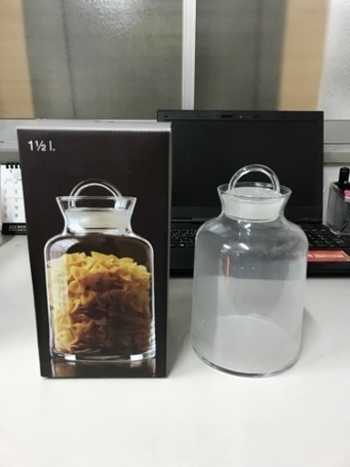 K2402-618 ローゼンダール キャニスター ガラス 1.5L 汚れあり 中古②