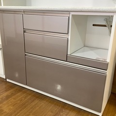 ニトリ 2枚扉レンジボード アルミナ【トレファク 川越店】