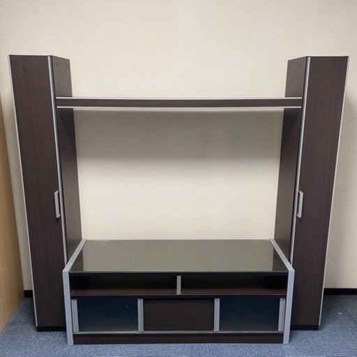 ジ0222-49 【美品】テレビボード　ハイタイプテレビボード　木製　組み立て可能（調節可）‼️幅約160cm