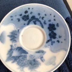 中国　藍　小皿　珍しい品物ですよ