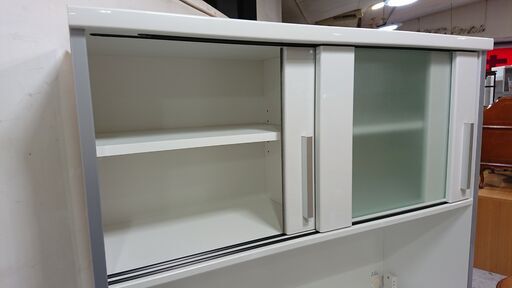 創愛ファニチュア ティーノ100 食器棚 レンジボードW99 創愛ファニチュア｜ティーノ100｜スライド扉キッチンボード 楽天市場