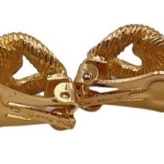 Christian Dior クリスチャン・ディオール イヤリング ライン ストーン 刻印あり