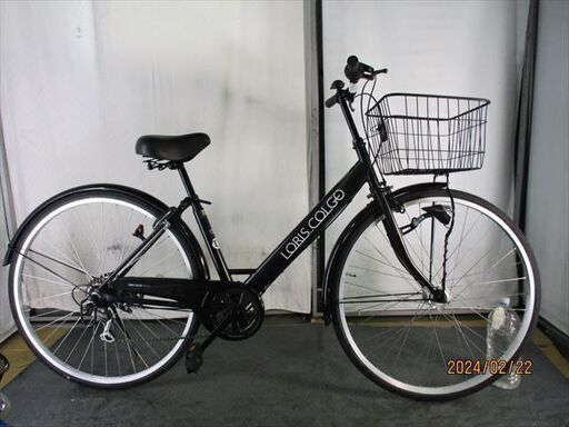 D334　★限定特価★ 中古自転車 【27インチ　軽快車　ブラック　6段　LEDオートライト 】
