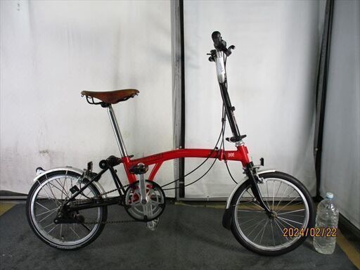 D336　★75000円スタート★　折りたたみ中古自転車　BROMPTON　レッド　3段【16インチ 】