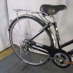 D338　★限定特価★ 中古自転車 丸石　フォーメーション　ブラック【27インチ　軽快車　6段　LEDオートライト 】