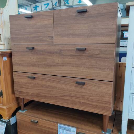 【愛品倶楽部柏店】ユーアイ 3段4杯 脚付きミドルチェスト B-COMPANY取扱い ①