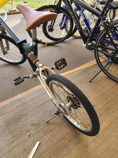 ☆店頭にて試乗可☆ J4393 折りたたみ自転車 Encantador グリーン 6段