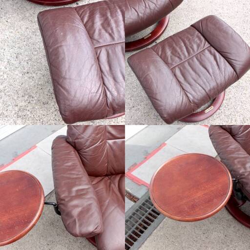 T766) EKORNES エコーネス メイフェア Lサイズ 本革 レザー ストレスレスチェア クラシック リクライニング 椅子 オットマン 北欧