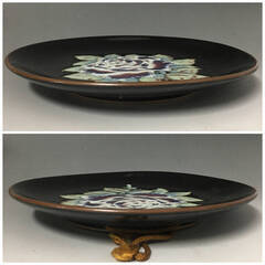 🔷🔶🔷UNY8/25 年木庵窯 松本佩山 釉彩花文 陶