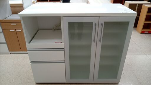 ★ジモティ割あり★ ニトリ レンジ台 白 H101×D50.5×W119.5 クリーニング済み TJ4343