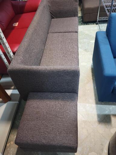 【SALE】オットマン付き　3人掛けソファー　中古　リサイクルショップ宮崎屋住吉店24.4.22ｋ
