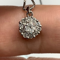 売り切れました。Pt900 プラチナ900 ダイヤモンドネックレス 3.6g D0 