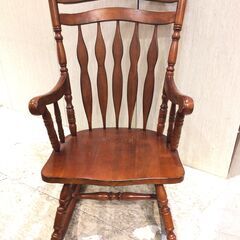 ■10775■ロッキングチェア 木製 アンティーク 椅子 家具 ...