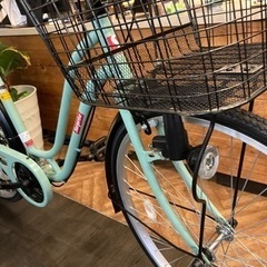 チェーン新品！】6段変速 26インチ自転車 マットエメラルド