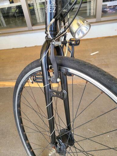 J4395 クロスバイク CORTEZ ブラック 28インチ 6段ギア オートライト