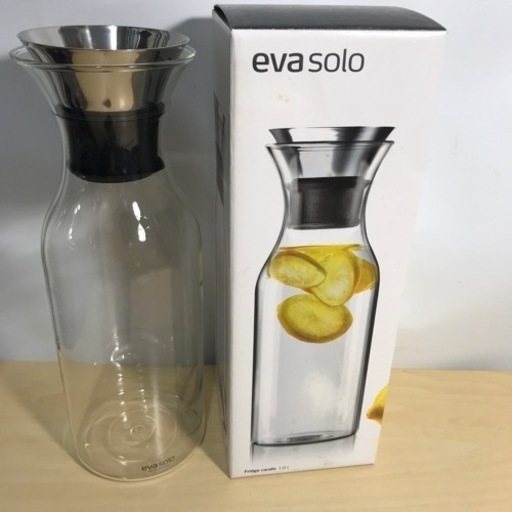 ロ2402-655 evasolo 耐熱ブリッジカラフェ 1.0L 箱キズ汚れ有り
