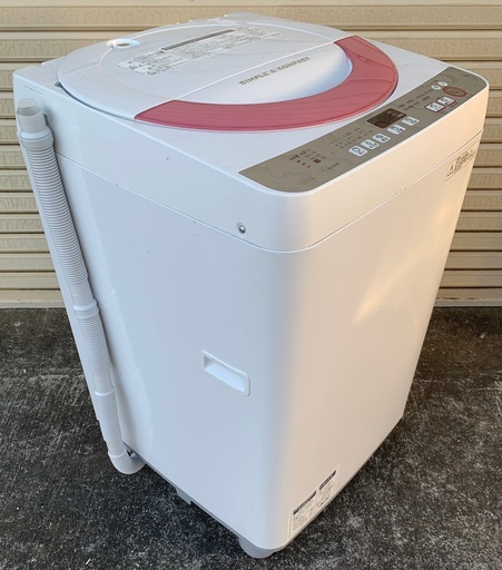 【地域限定 送料無料】2016年製 シャープ 6kg洗濯機 ES-GE60R-P R5-0270