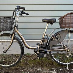 YAMAHA電動自転車 Pas Natura ベージュ 12.3Ahバッテリー1個+ド中古の 