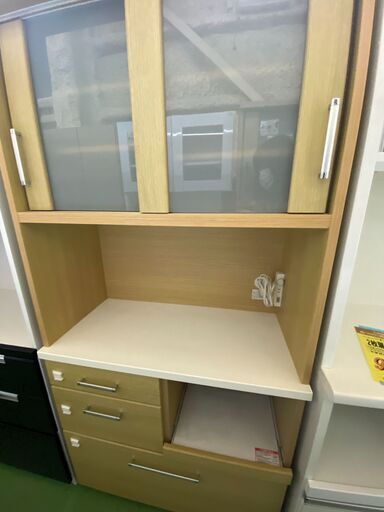 【ドリーム川西店御来店限定】 ニトリ 2枚扉オープンボード ブラウン H1800×W880×D375 クリーニング済み 【2001245255600467】