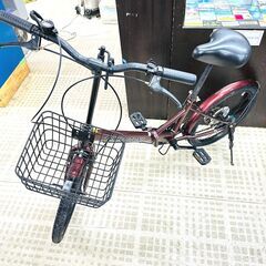 THREE STONE 折りたたみ自転車 20インチ ワインレッ...