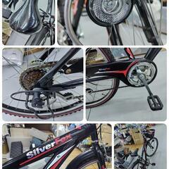 J303☆サビ使用感☆子供自転車☆SilverFox☆LEDオート☆26インチ