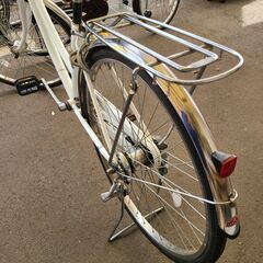 ★店頭にて試乗可★ J4403　シティサイクル　ホワイト　3段ギア　26インチ　オートライト　クリーニング、簡易メンテナンス済み　【リユースのサカイ柏店】　 中古自転車 　流山市 中古自転車 松戸市 中古自転車 我孫子市 中古自転車 船橋市 中古自転車 守谷市 中古自転車 取手市 中古自転車 ☆店頭にて試乗可☆ J4403 シティサイクル ホワイト 3段ギア 26インチ