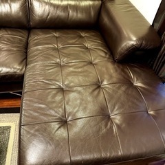 本革 カウチ ソファ ブラウン 高級品質