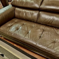 本革 カウチ ソファ ブラウン 高級品質