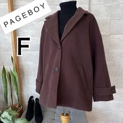 PAGEBOY ブラウン　コート　シングル　厚手　フリーサイズ　...