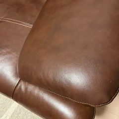 (最終価格)okay家具、定価20万円以上、高級本革ソファー、3人掛け、美品です！