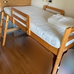 天然木ロフトベッド シングルベッド