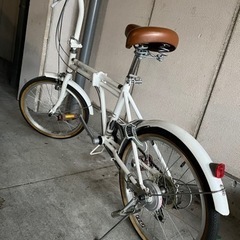 お買得‼️】折りたたみ自転車 ホワイト 6段変速