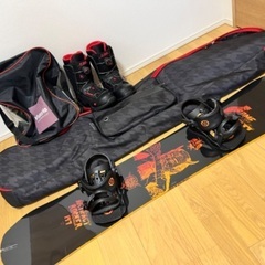 スノーボード（ROME）、ブーツ（K2）、ケース