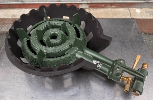 【未使用】業務用 鋳物コンロ タチバナ製作所 TS-210H 都市ガス 幅330×奥行495×高120(mm) 13mmゴム管 ガスコンロ 五徳コンロ ガス台 大阪