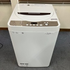 北海道 帯広 洗濯機 SHARP シャープ 2019年製 ES-GE6D-T 6.0kg モノココ