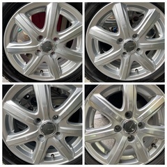 アルミホイール スタッドレスタイヤ1台分 165/70R14 日本製 アクア 