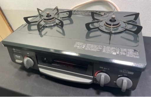 リンナイ ガスコンロ 都市ガス 22年製 KG35NBKR 0223-88