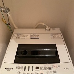 【取りに来れる方のみ】洗濯機　Hisense 4.5kg