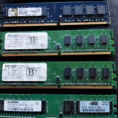 【ネット決済・配送可】DDR2メモリ2GBx2と1GBx3計5点...