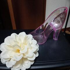 ピンクのガラスの靴♥置物♥