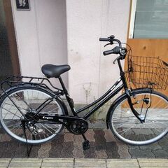 美品☆[maruishi]Legere(レジェール)26吋 ファミリーサイクル 外装6段/LEDオート/ブラック