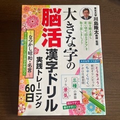 大きな字の脳活漢字ドリル 実践トレーニング60日 ～懐かし昭和・名言～