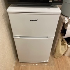 【交渉中】冷蔵庫（90L 2ドア 一人暮らし用）＋冷蔵庫マット(...