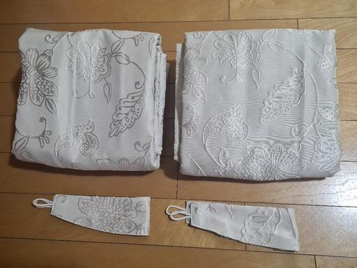 日本製、2枚】オーダーメイド・ヨシダ・裏地付き・刺繍カーテン