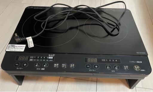 【3月上旬迄✨】2口IHコンロ 2020年製 ブラック IHK-WKT22-B