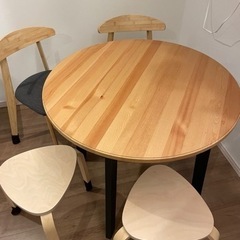【引取手決定】IKEAダイニングテーブル・椅子×4(元値約3万円)