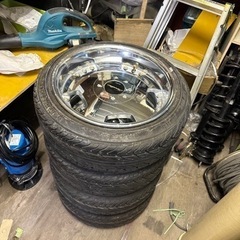 YOKOHAMA/ECOS 165/70R14 15年製夏タイヤ 4本Set 社外アルミ 14×5.5 