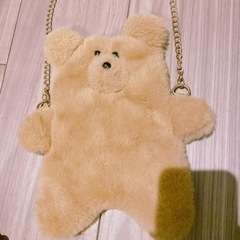 🆓　くまちゃんのポーチ　Bear stuffed toy An ...