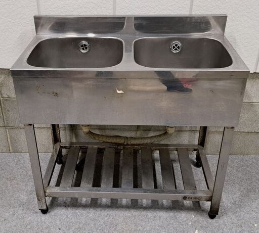azuma アズマ 2槽 シンク 業務用 流し台 ステンレス 店舗 飲食店 幅90cm×奥行45cm×高さ89cm